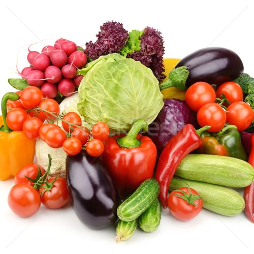 商业照片: 集· 蔬菜 · 孤立 ·白· 背景 · 绿色